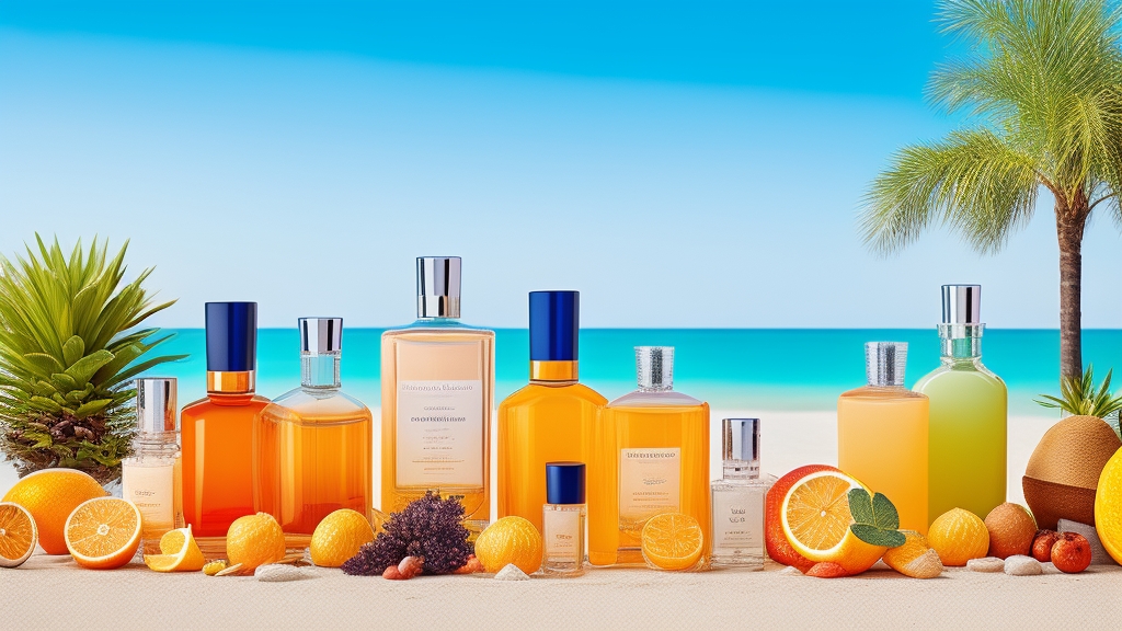 Évszakos férfi parfüm kollekció kiállítás friss citrusos üvegek nyárra és meleg fás üvegek télre elegáns férfias stílusban